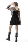 Punk decadent net sloping shoulder T-shirt TW400