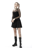 Punk decadent net sloping shoulder T-shirt TW400