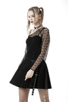 Punk decadent net sloping shoulder T-shirt TW400