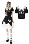 Black lolita two little bears doll top TW401