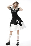 Black lolita two little bears doll top TW401