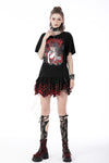 Black red Demon Seduction baggy T-shirt TW416