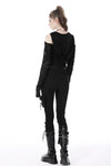 Punk decadent shredded hooded top TW460
