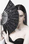Black victorian retro royal fan AFN001 - Gothlolibeauty